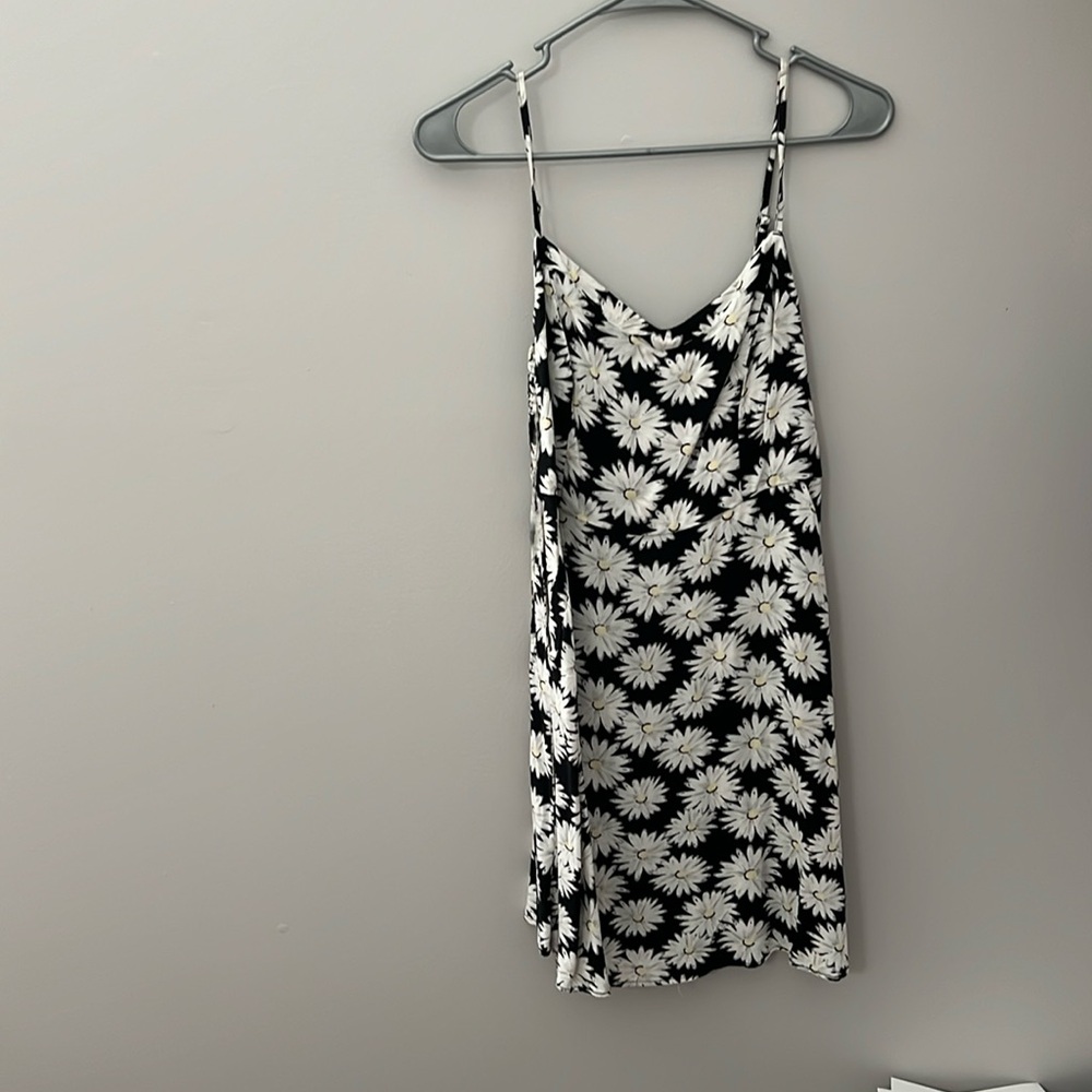 Daisy black summer spaghetti strap dress